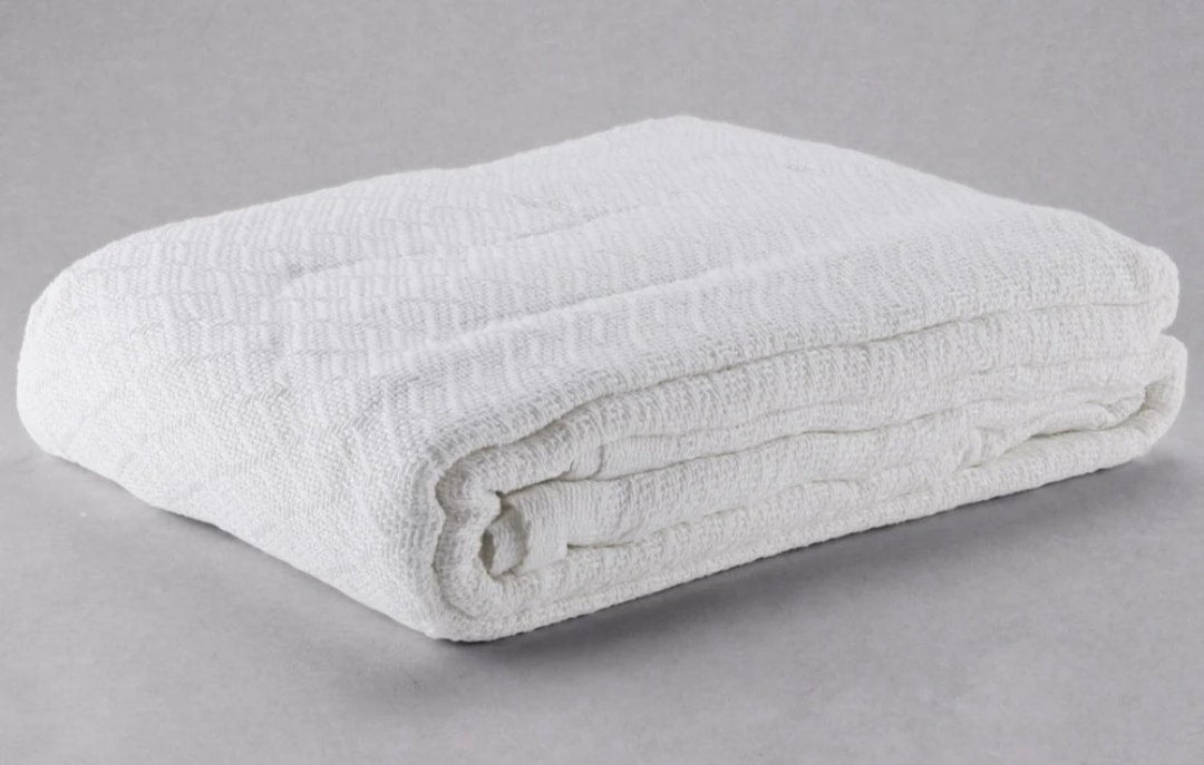Queen size hotsell white cotton blanket